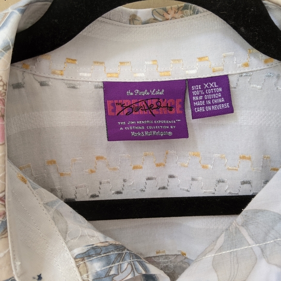 Jimi Hendrix Experience embroidered button up w/ signature. Highly detailed - Picture 2 of 15